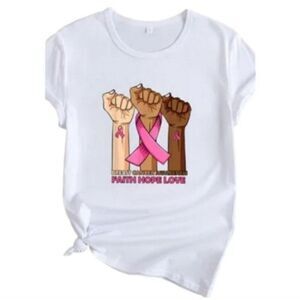 ladies breast cancer awareness soft t-shirt sz X-large